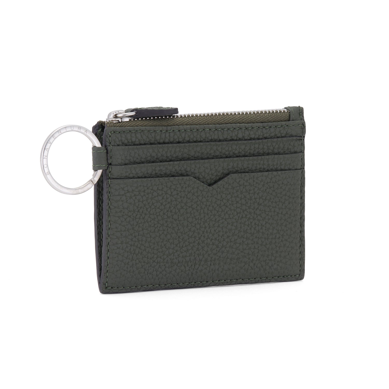 Card Case With Key Ring Shrink Leather