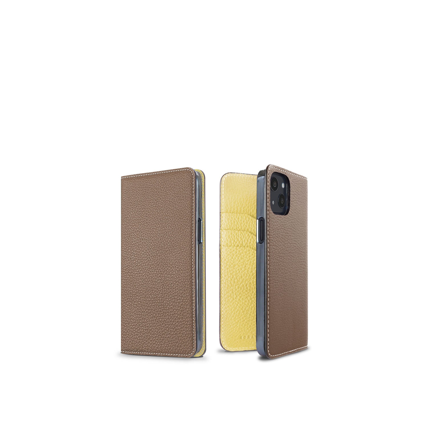 (iPhone 13) Diary Case Shrink Leather