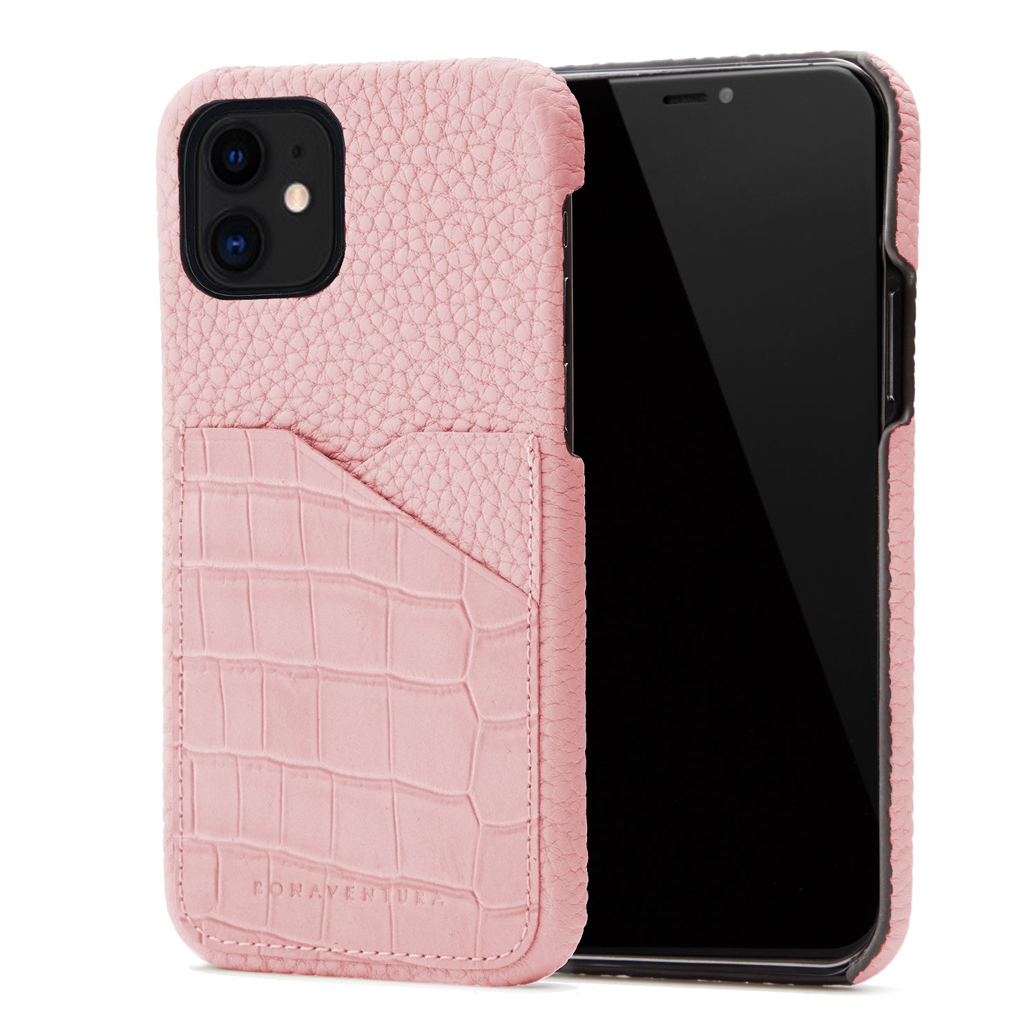 (iPhone 12 mini) バックカバーケース エンボスクロコレザー