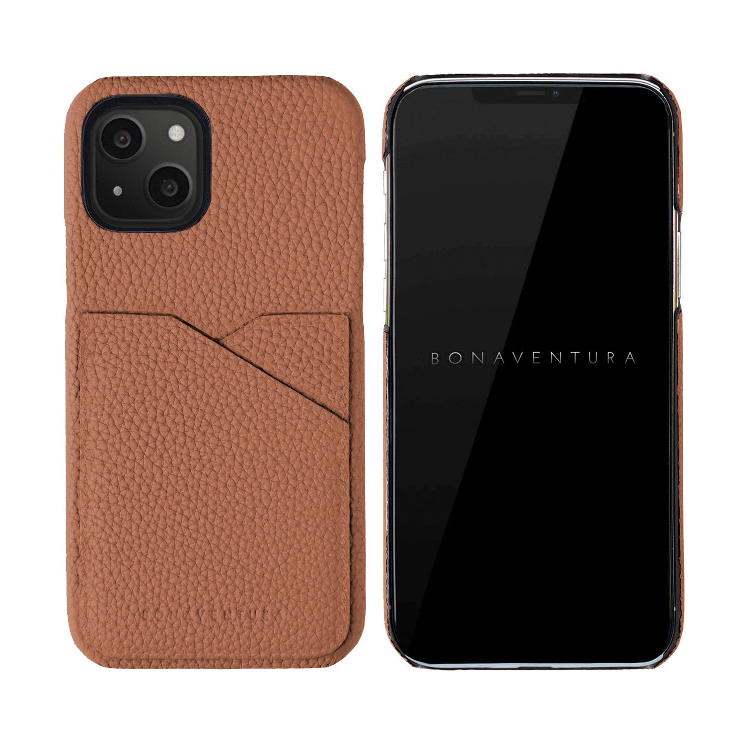 (iPhone 13) Back Cover Case Shrink Leather