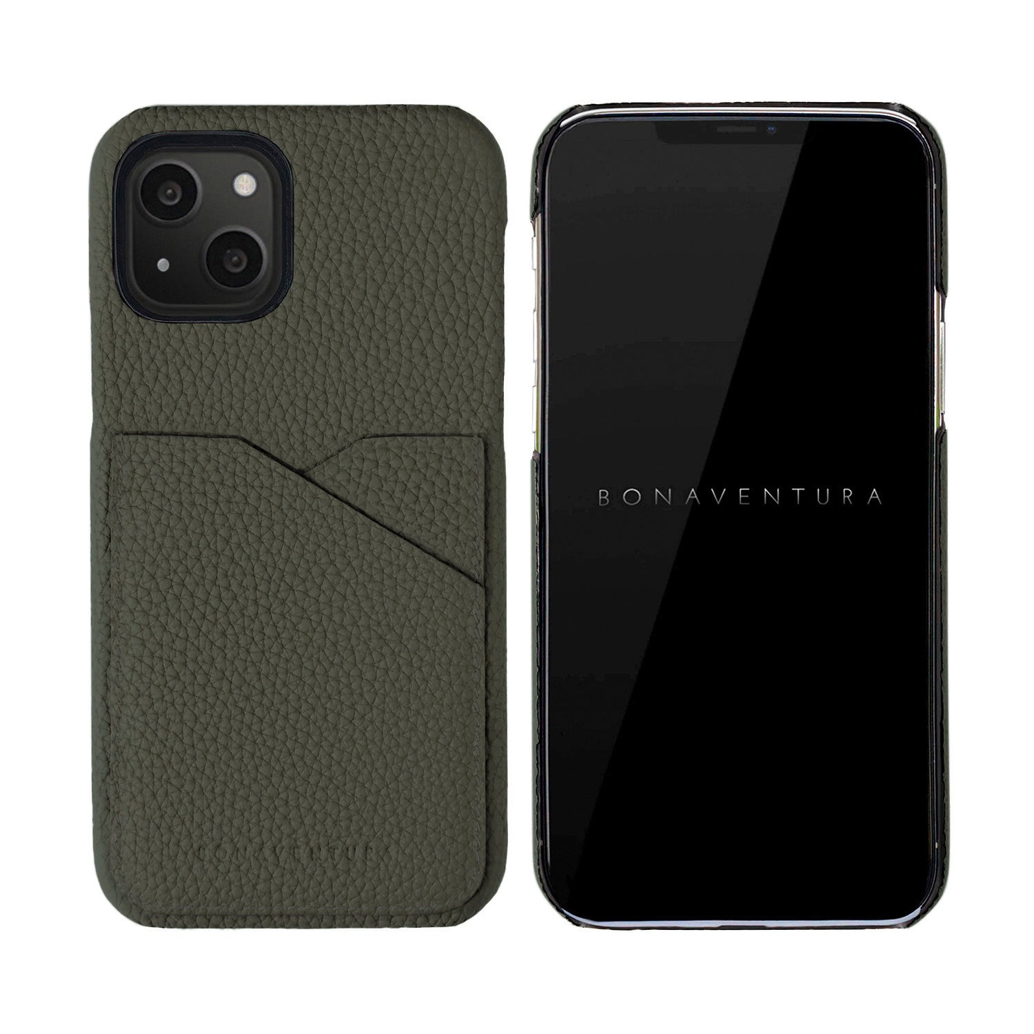 (iPhone 13) Back Cover Case Shrink Leather