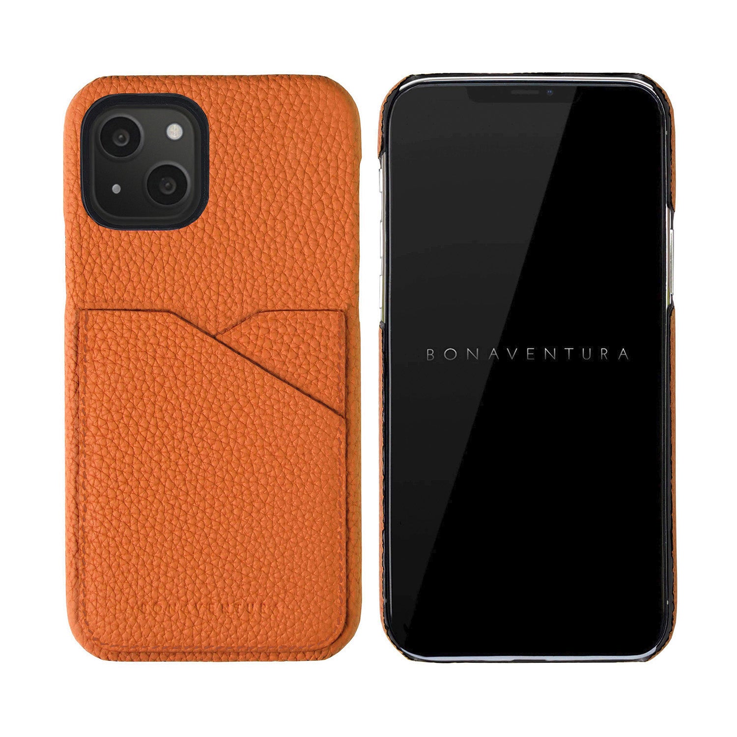(iPhone 13) Back Cover Case Shrink Leather