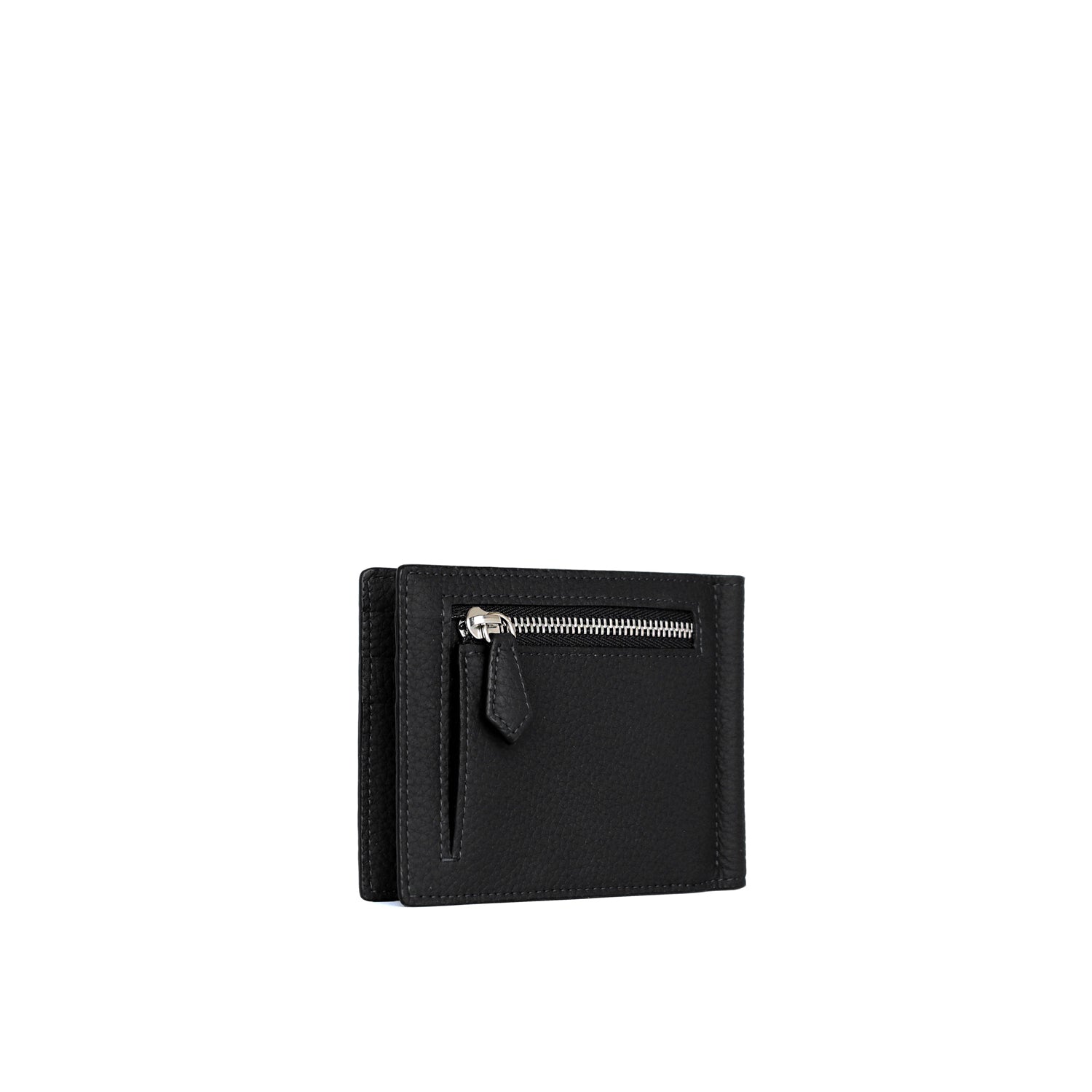 Bi-fold Bill Clip With Coin Pocket Shrink Leather (Medium)