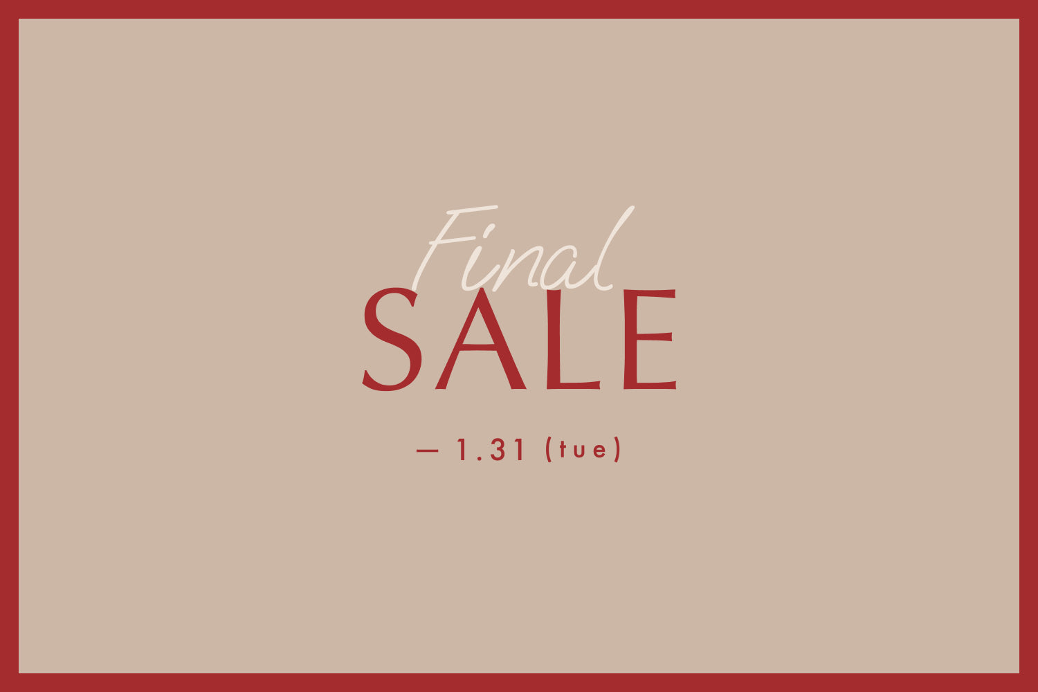 FINAL SALE