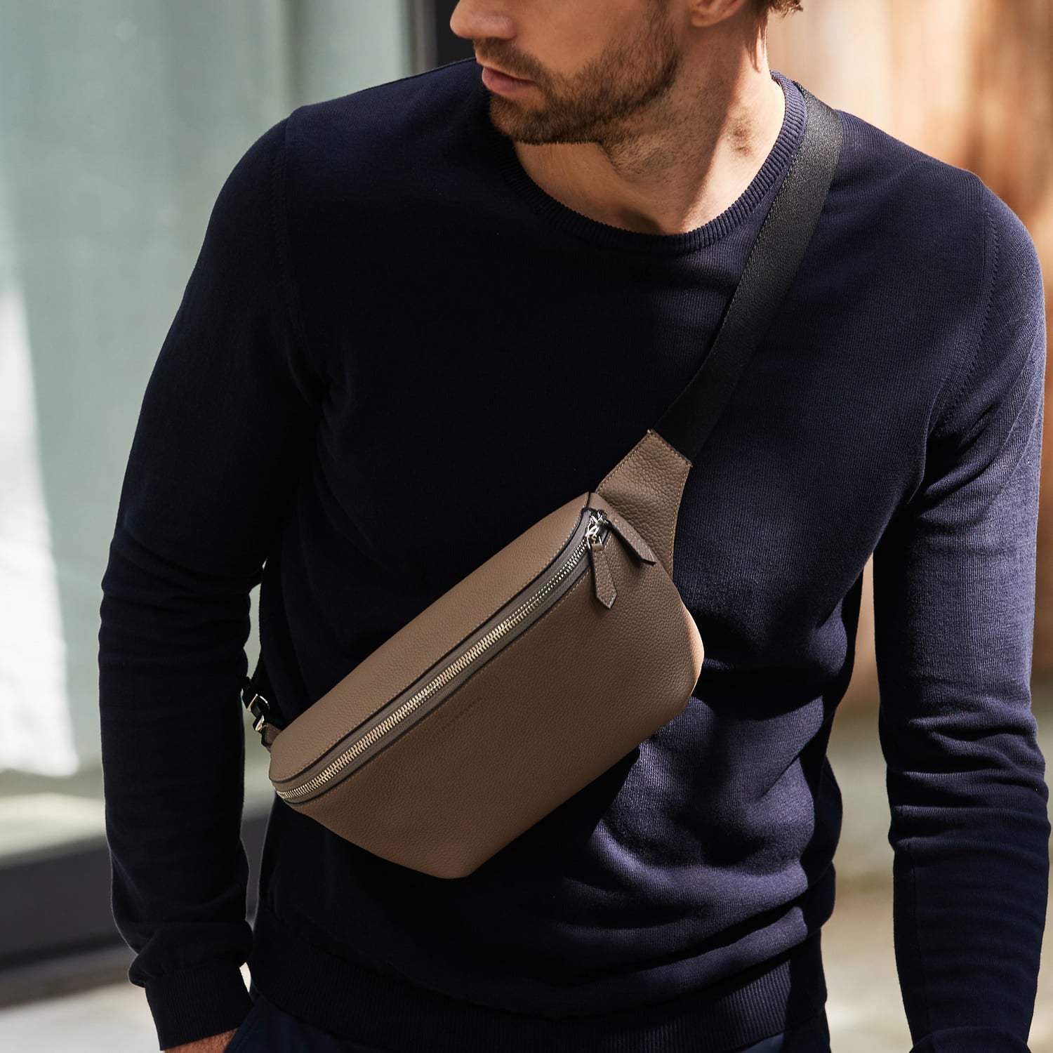 Liam Crossbody Bag in Shrink Leather