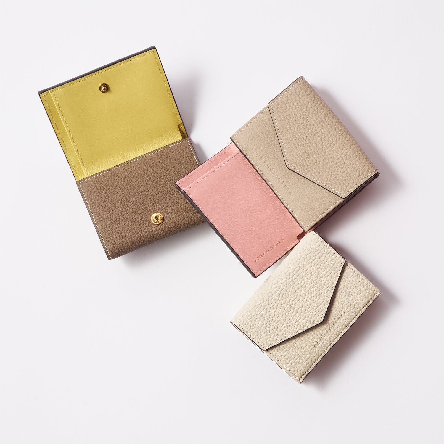 【未使用】BONAVENTURA 二つ折り財布 ブルーシアン BONAVENTURA 】 マルチ ミディアム ウォレット 二つ折り財布