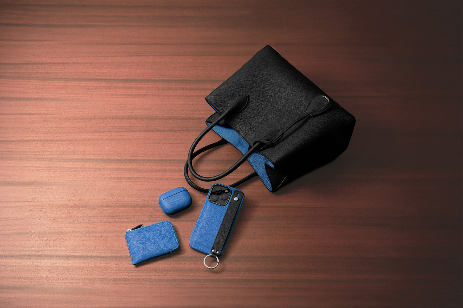 ハート キーホルダー シュリンクレザー