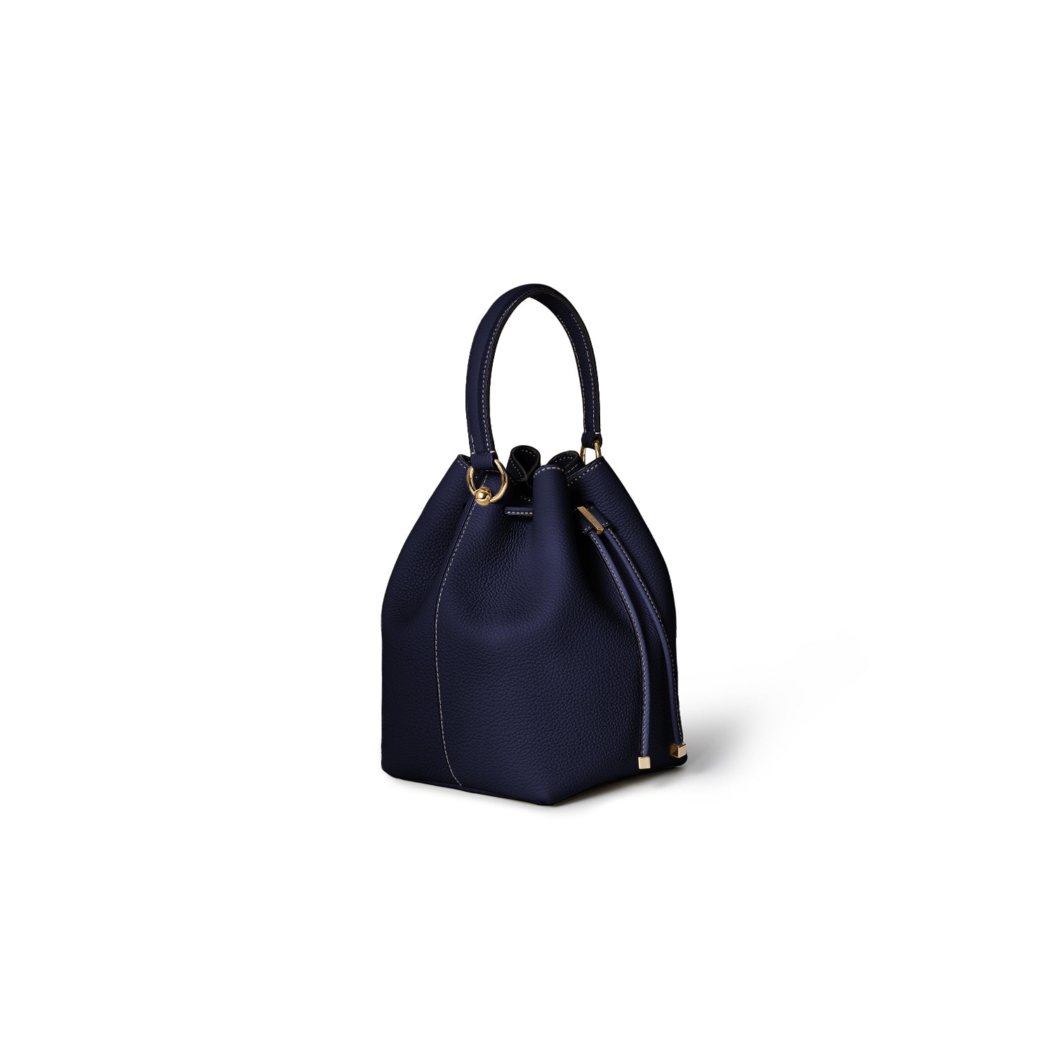 Angelica Bucket Bag in Shrink Leather