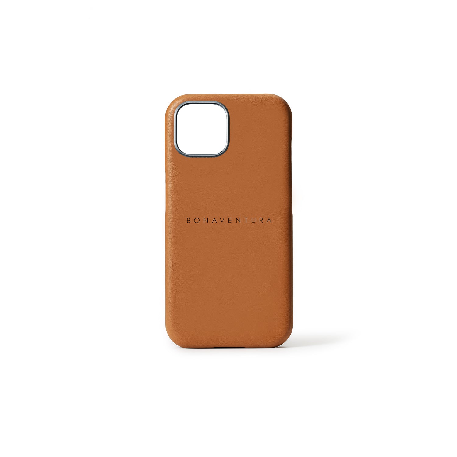 (iPhone 15) Back Cover Case Smooth Leather Camel