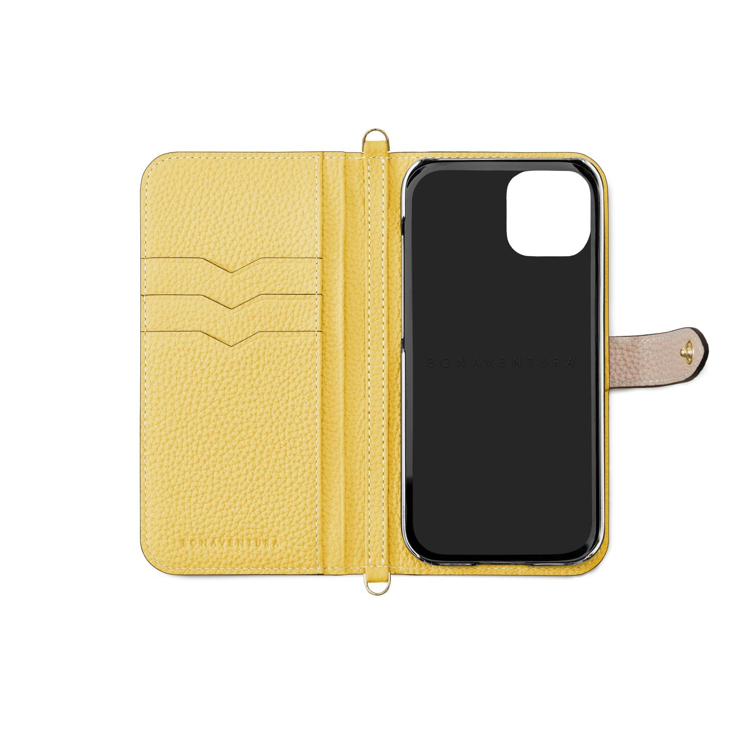 (iPhone 14) Belted Diary Case in Shrink Leather
