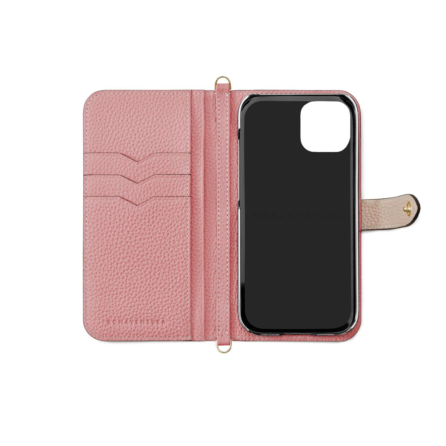 (iPhone 15) Belted Diary Case in Shrink Leather
