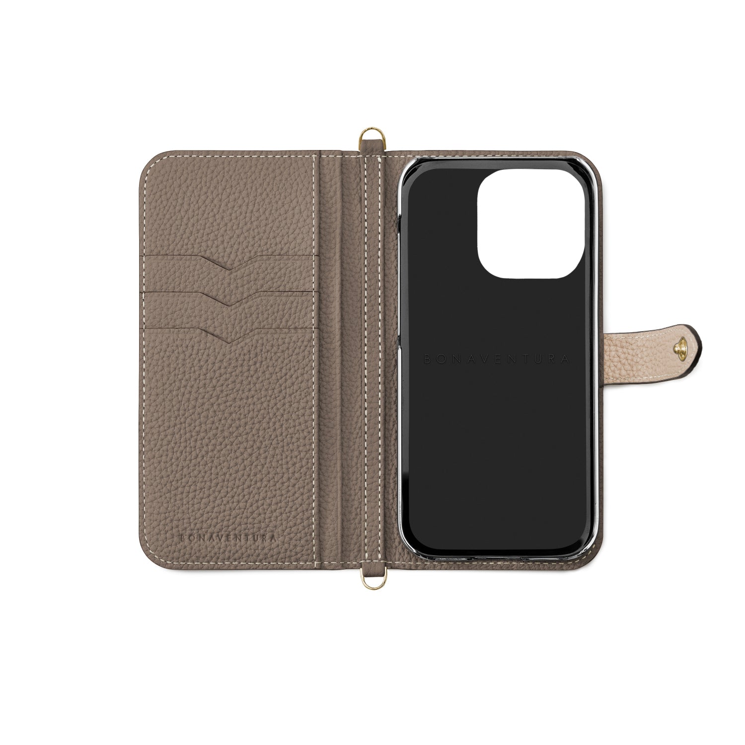 (iPhone 15 Pro) Belted Diary Case Shrink Leather