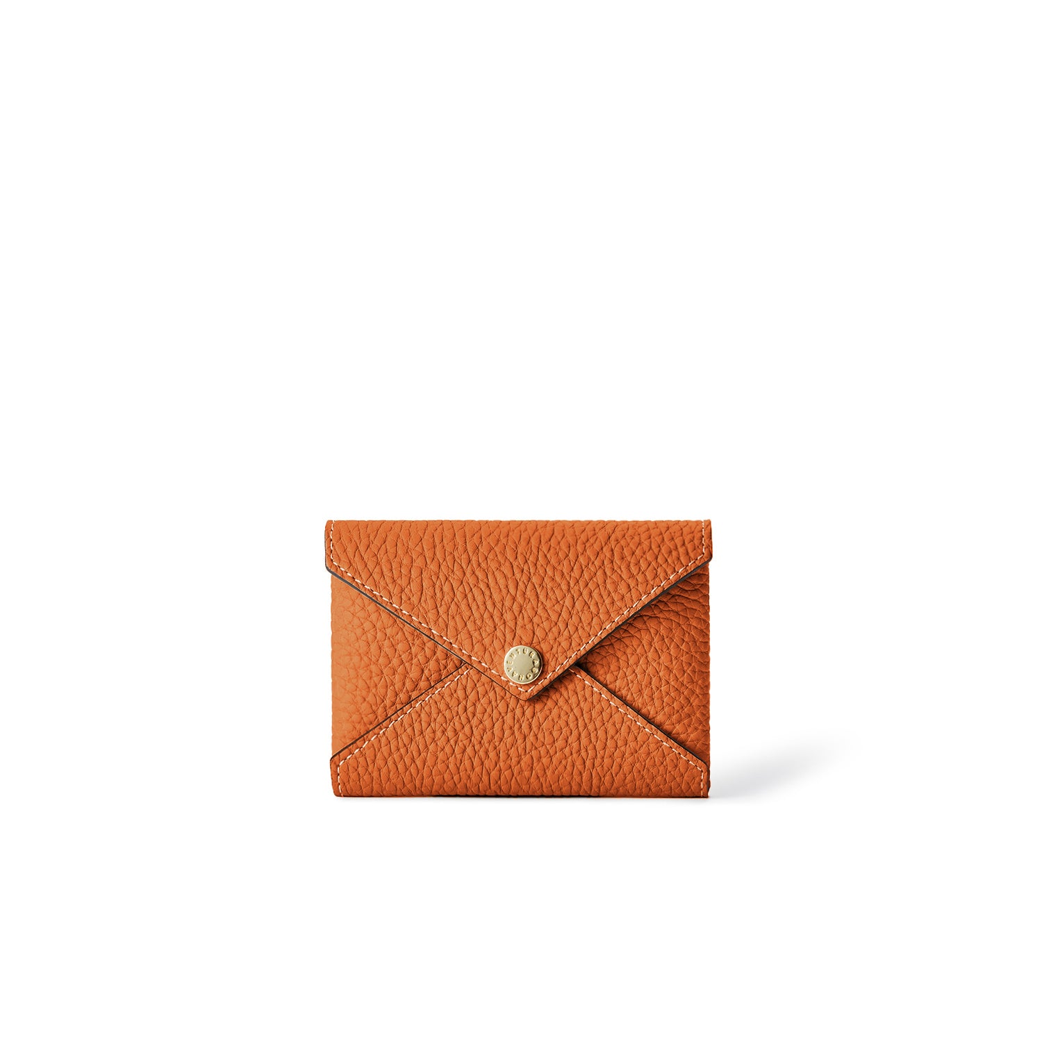 Envelope card case in shrink leather