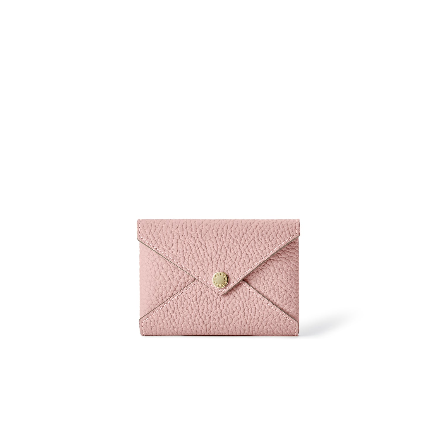 Envelope card case in shrink leather