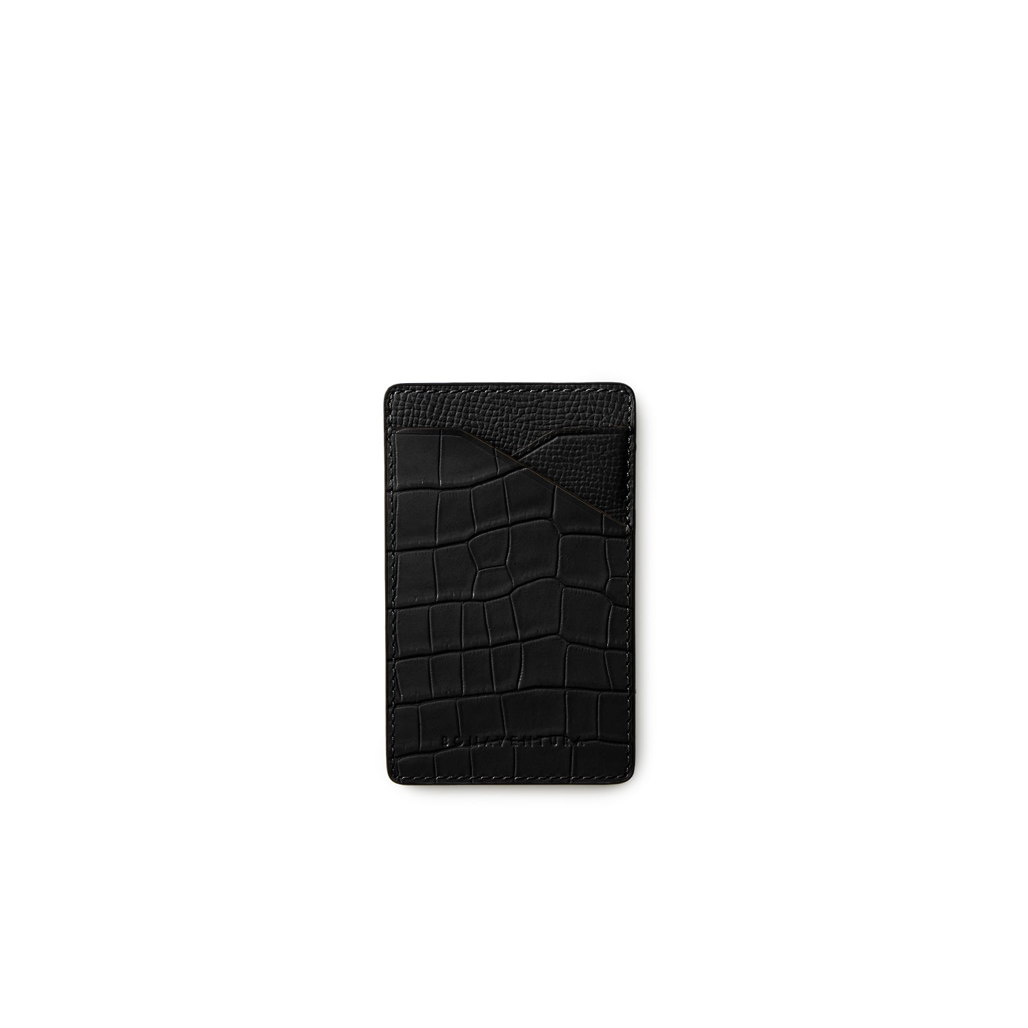 Detachable card slot in Noblesse x embossed crocodile leather