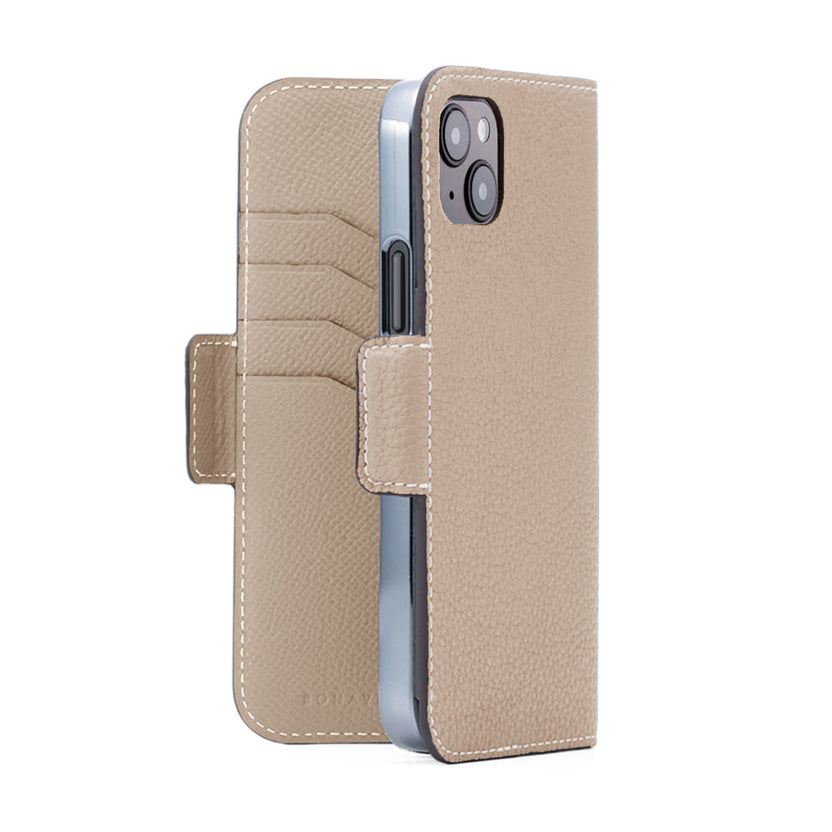 【オンライン限定】 (iPhone 15 Plus) スタンドダイアリーケース シュリンクレザー