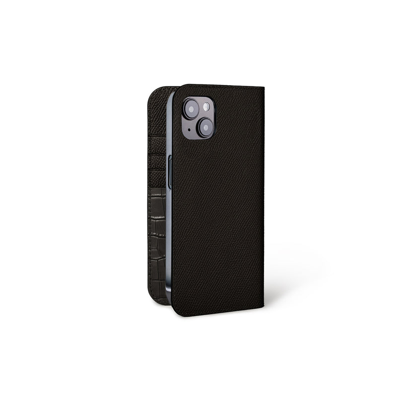 【オンライン限定】 (iPhone 14 Plus) ダイアリーケース ノービレ × エンボスクロコレザー