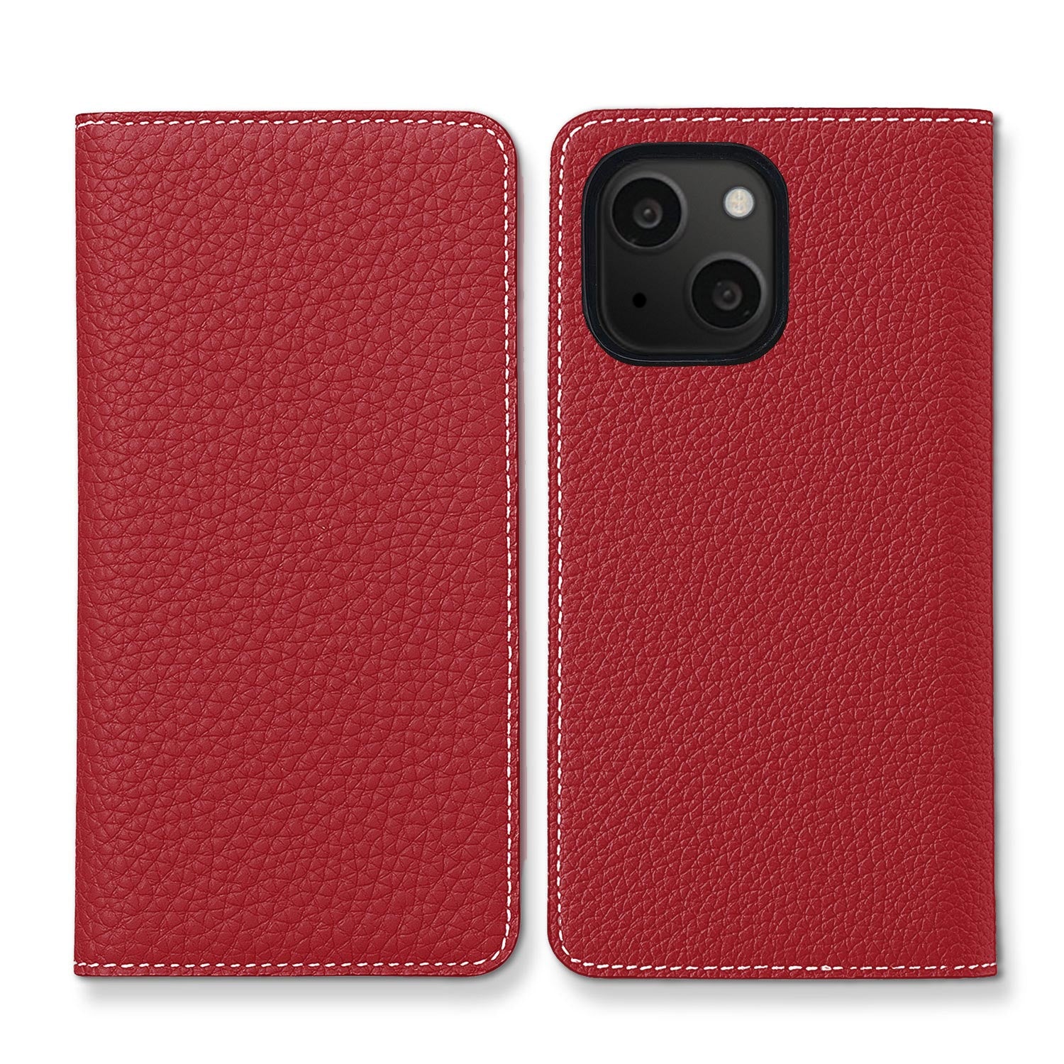 (iPhone 13 mini) Diary case in shrink leather