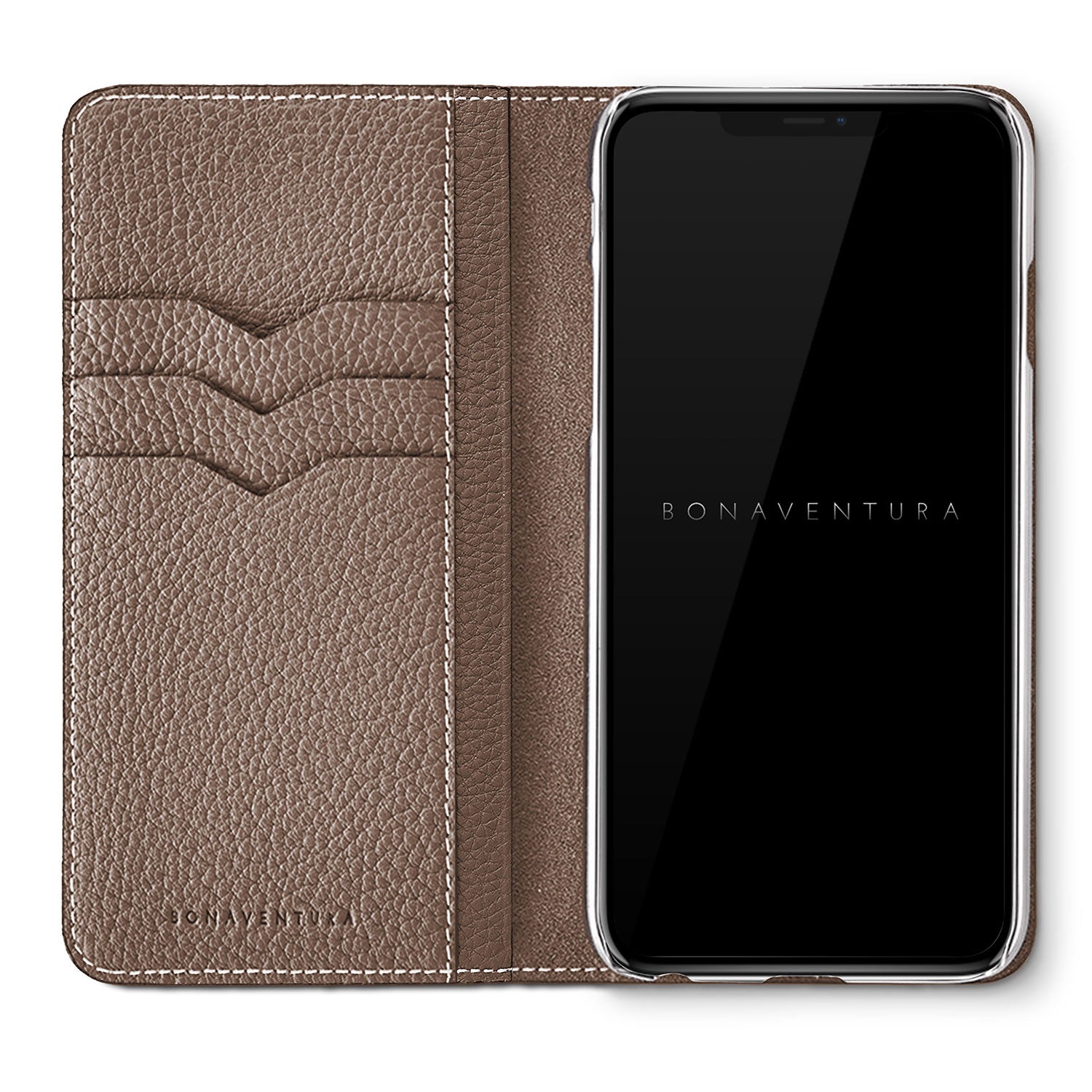 (iPhone 13 Pro) Diary case in shrink leather