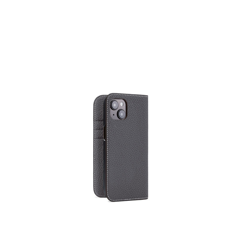 (iPhone 15) ダイアリーケース シュリンクレザー