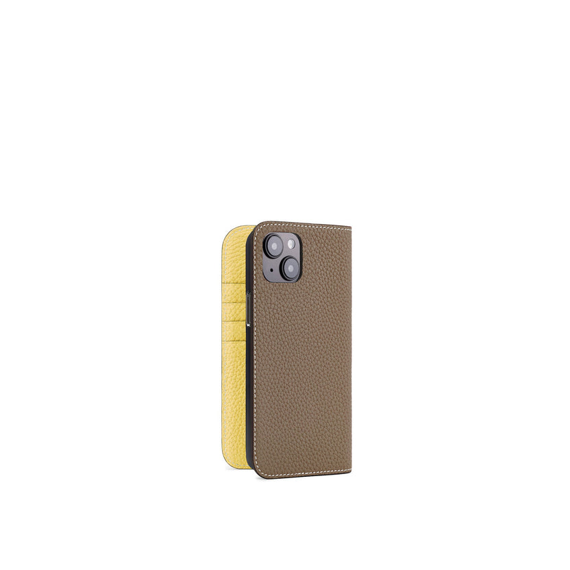 【オンライン限定】 (iPhone 15 Plus) ダイアリーケース シュリンクレザー