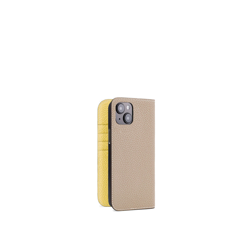【オンライン限定】 (iPhone 15 Plus) ダイアリーケース シュリンクレザー