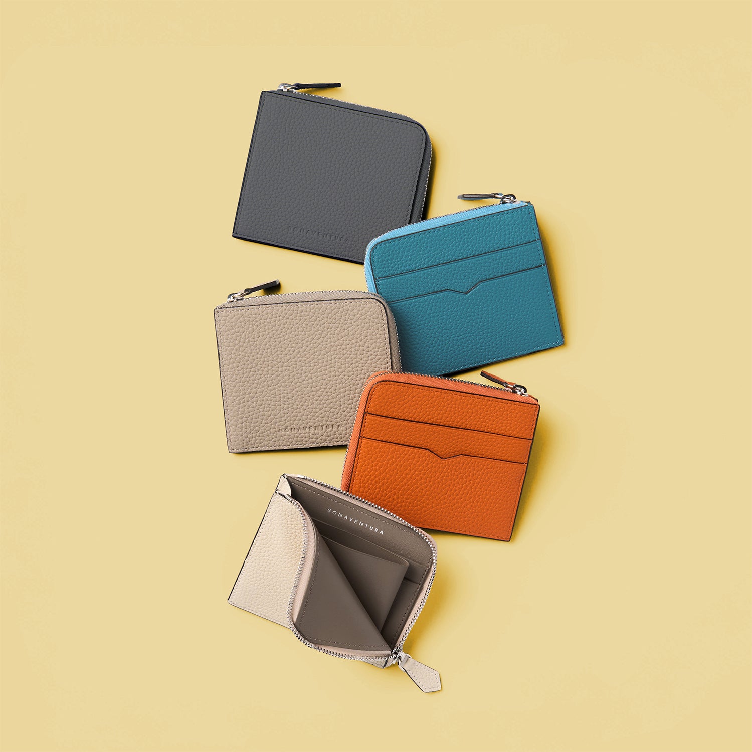 L字ジップ ウォレット シュリンクレザー