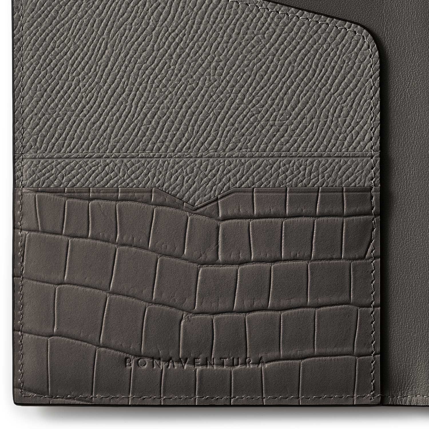 Noblesse Passport Case in Embossed Crocodile Leather