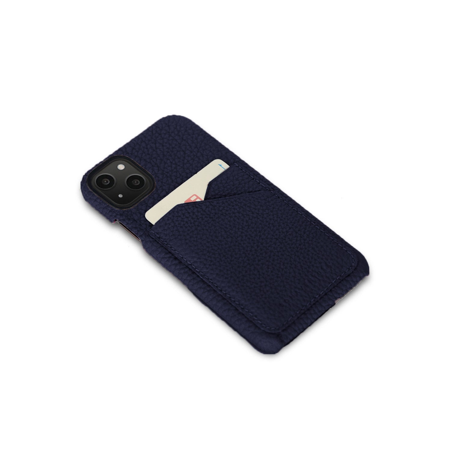 (iPhone 13) Back cover case Shrink leather
