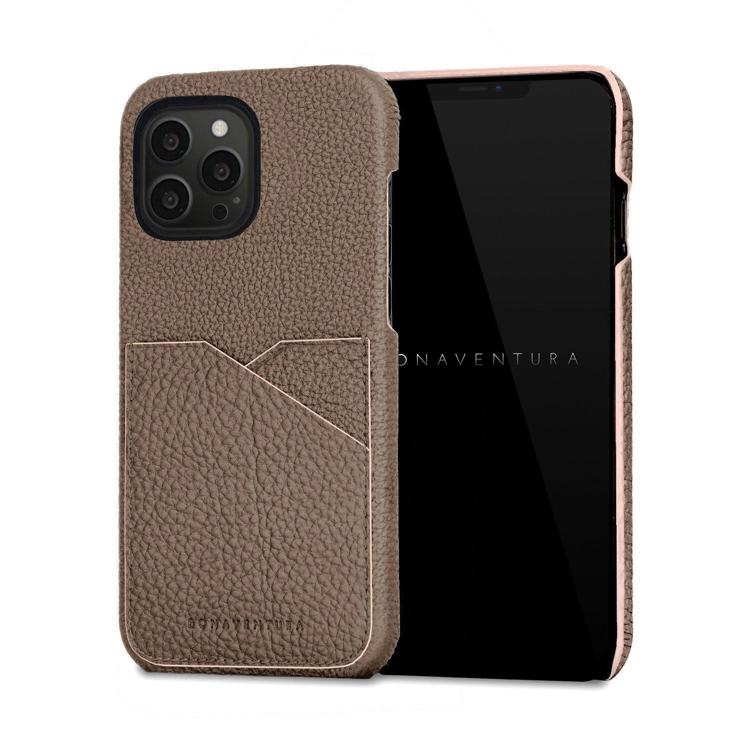 (iPhone 13 Pro) Back cover case Shrink leather