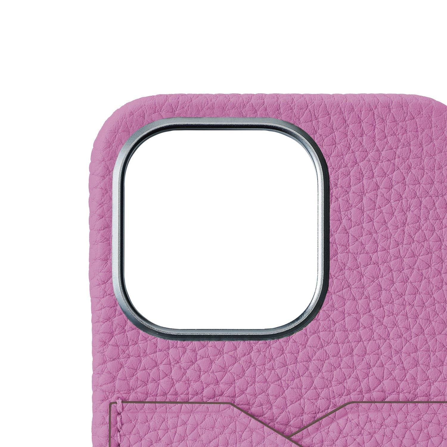 (iPhone 15 Pro) Back cover case Shrink leather