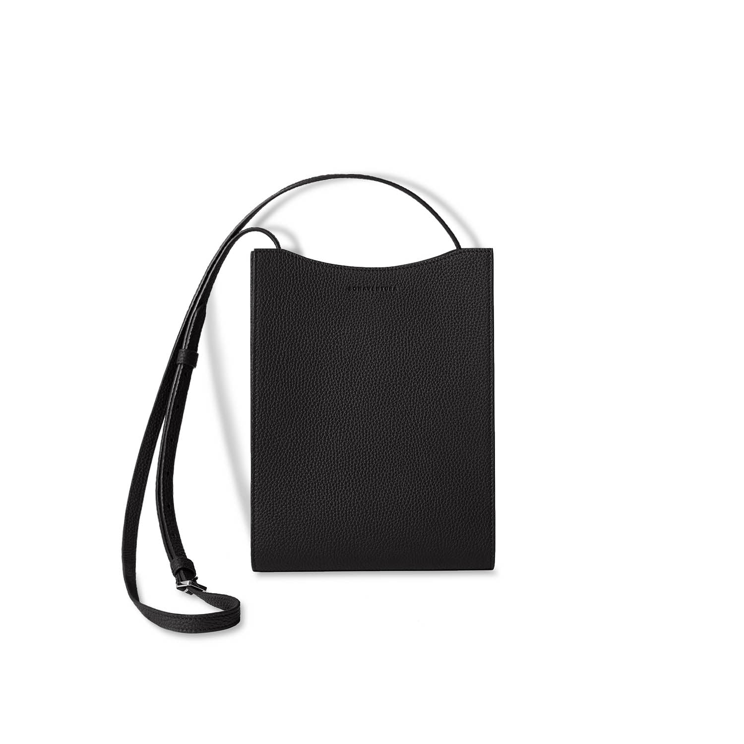 Rear bag, shrink leather (small), black