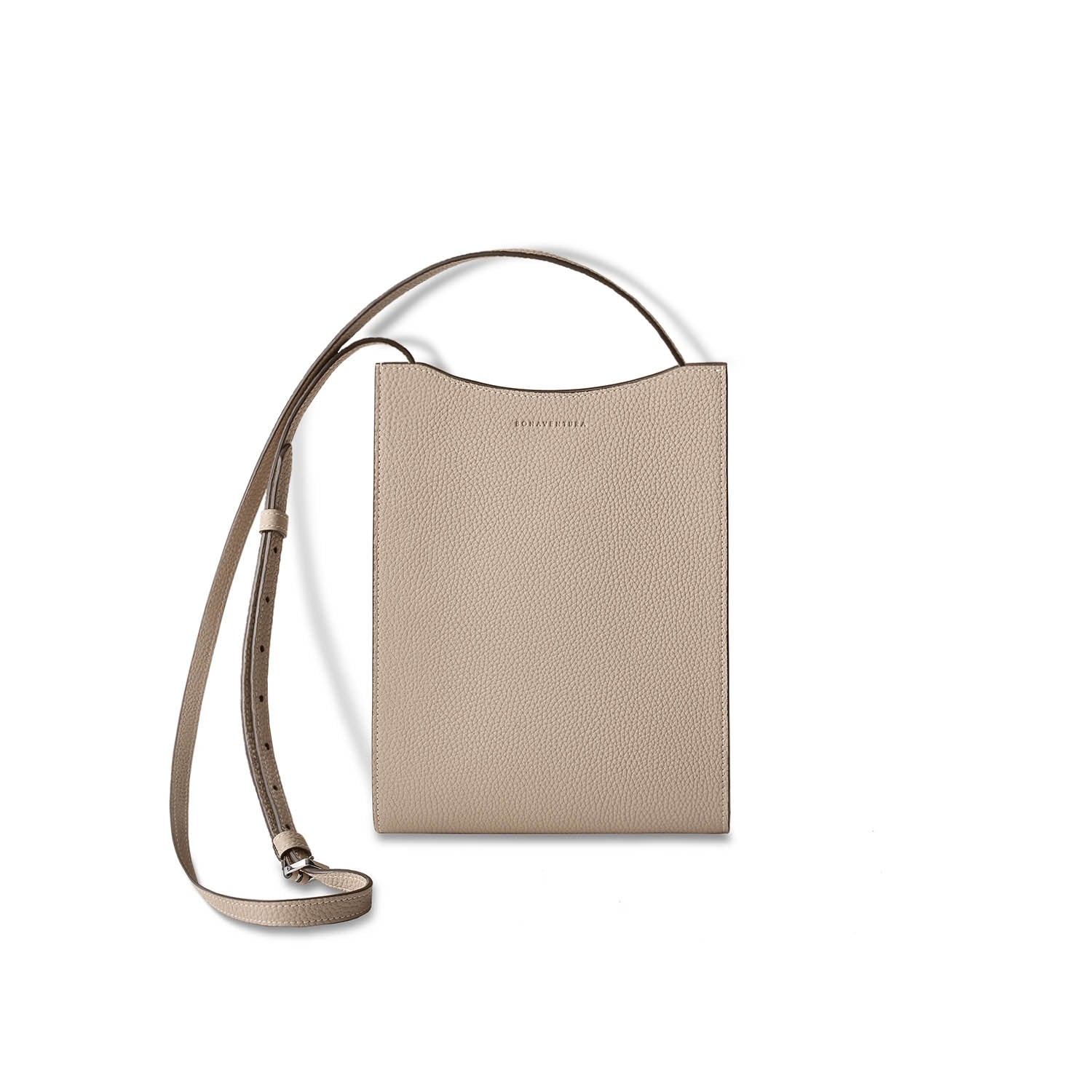 Rear bag, shrink leather (small), beige