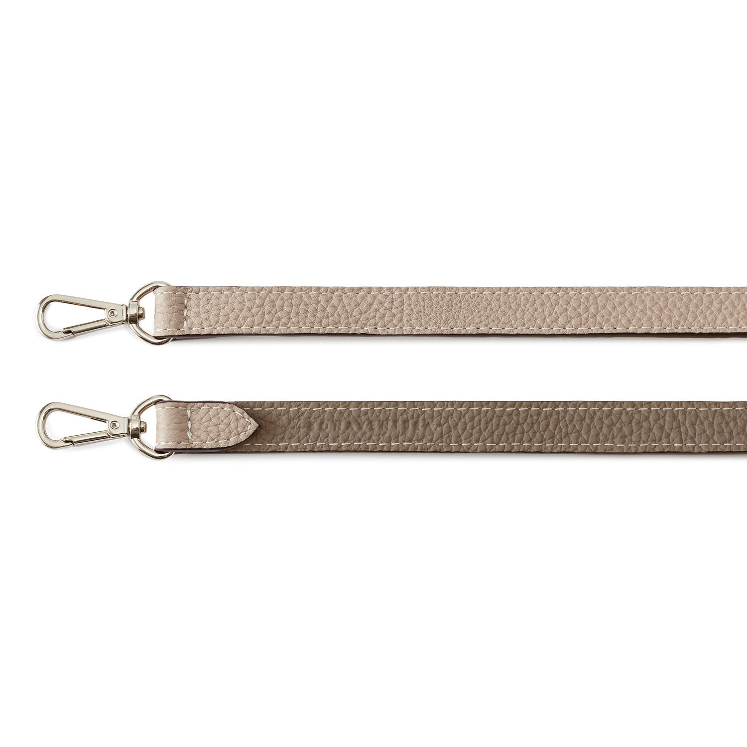 Shoulder strap with handle, shrink leather for back cover (silver)