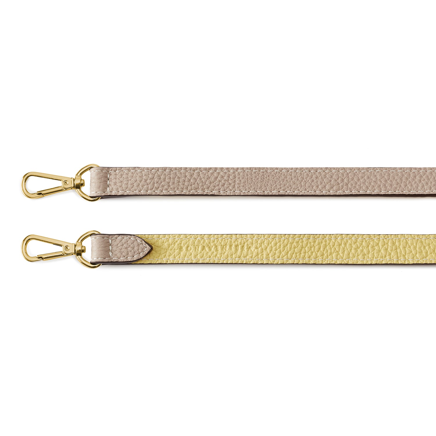 Shoulder strap with handle, shrink leather for back cover (gold)