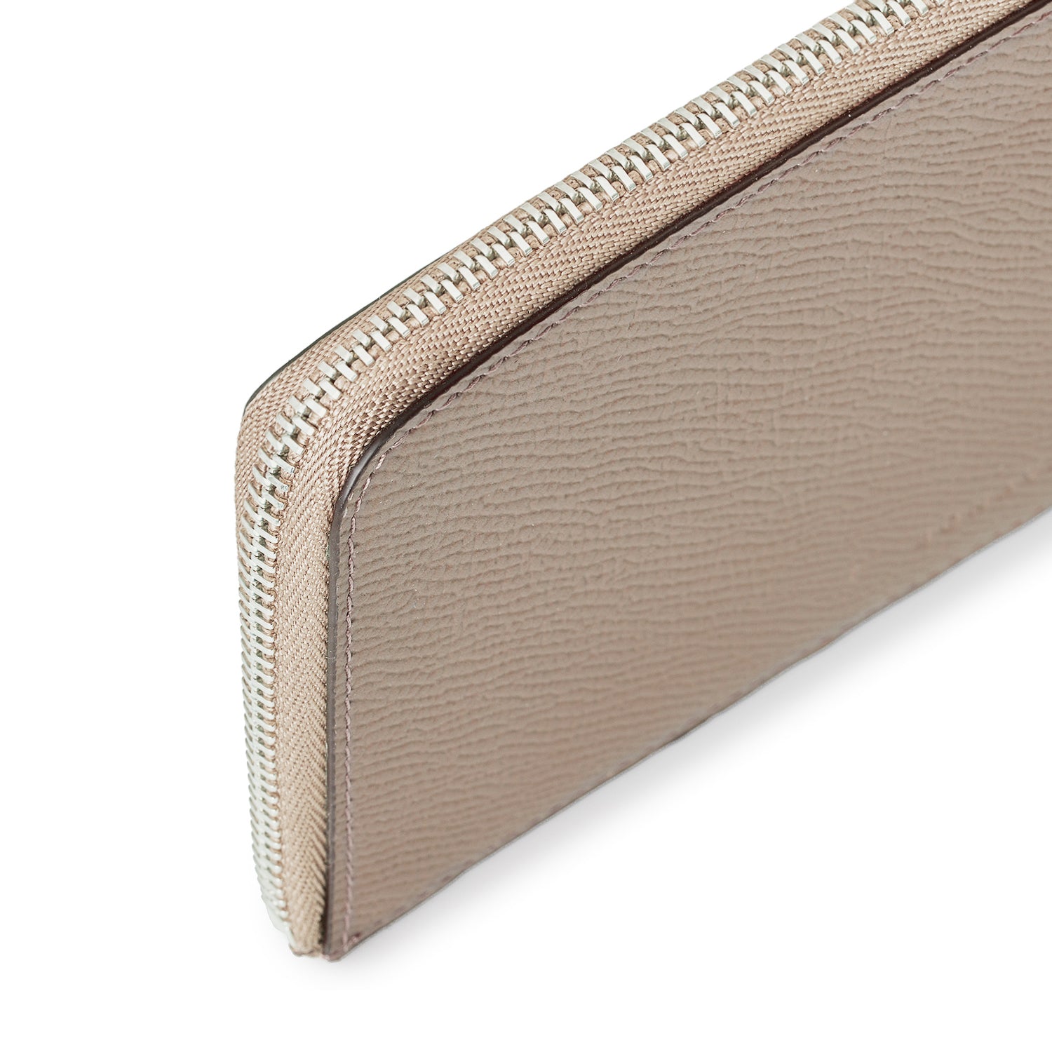 Long L-shaped zip wallet in Noblesse and embossed crocodile leather