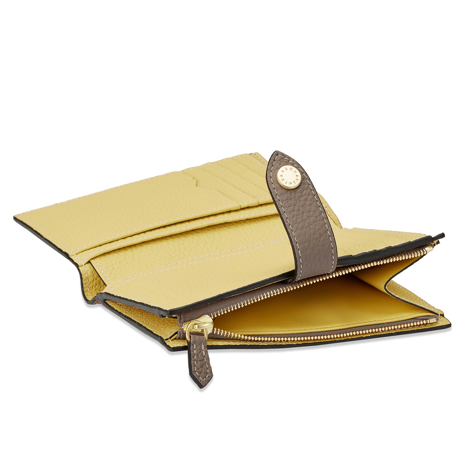 Belted multi medium wallet in shrunk leather