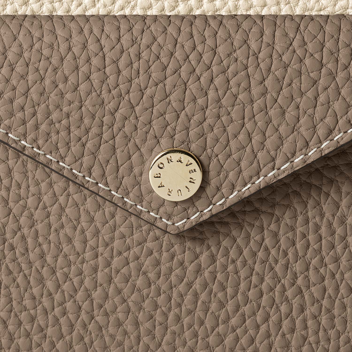 Envelope mini zip wallet in shrunk leather