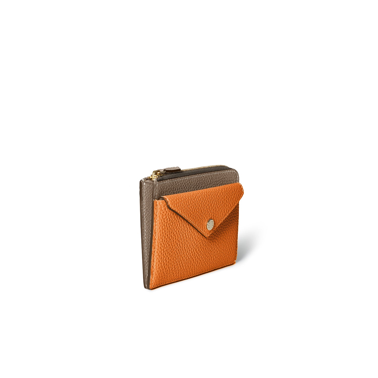 エンベロープ ミニジップ ウォレット シュリンクレザー