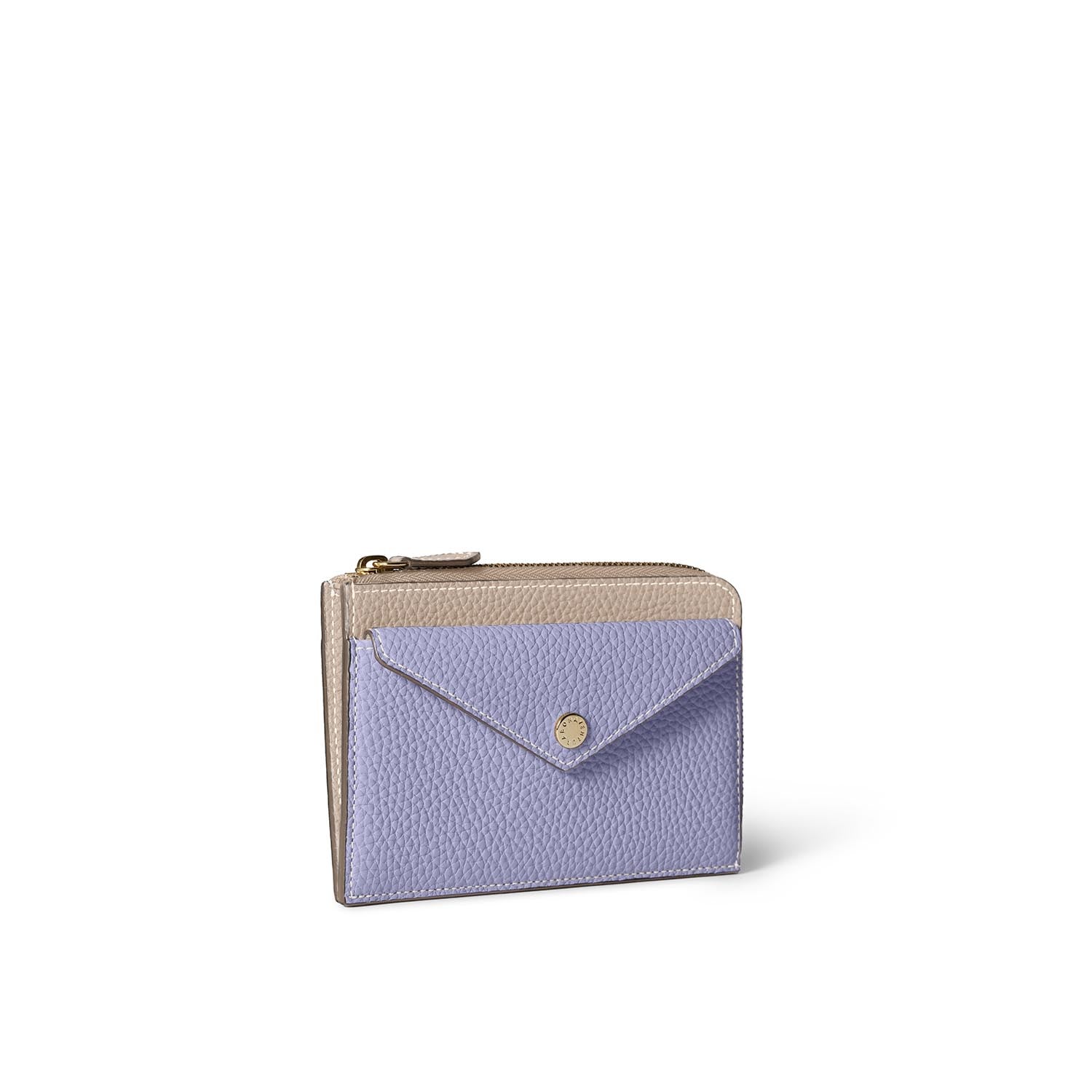 Envelope Mini-zip Wallet In Shrink Leather