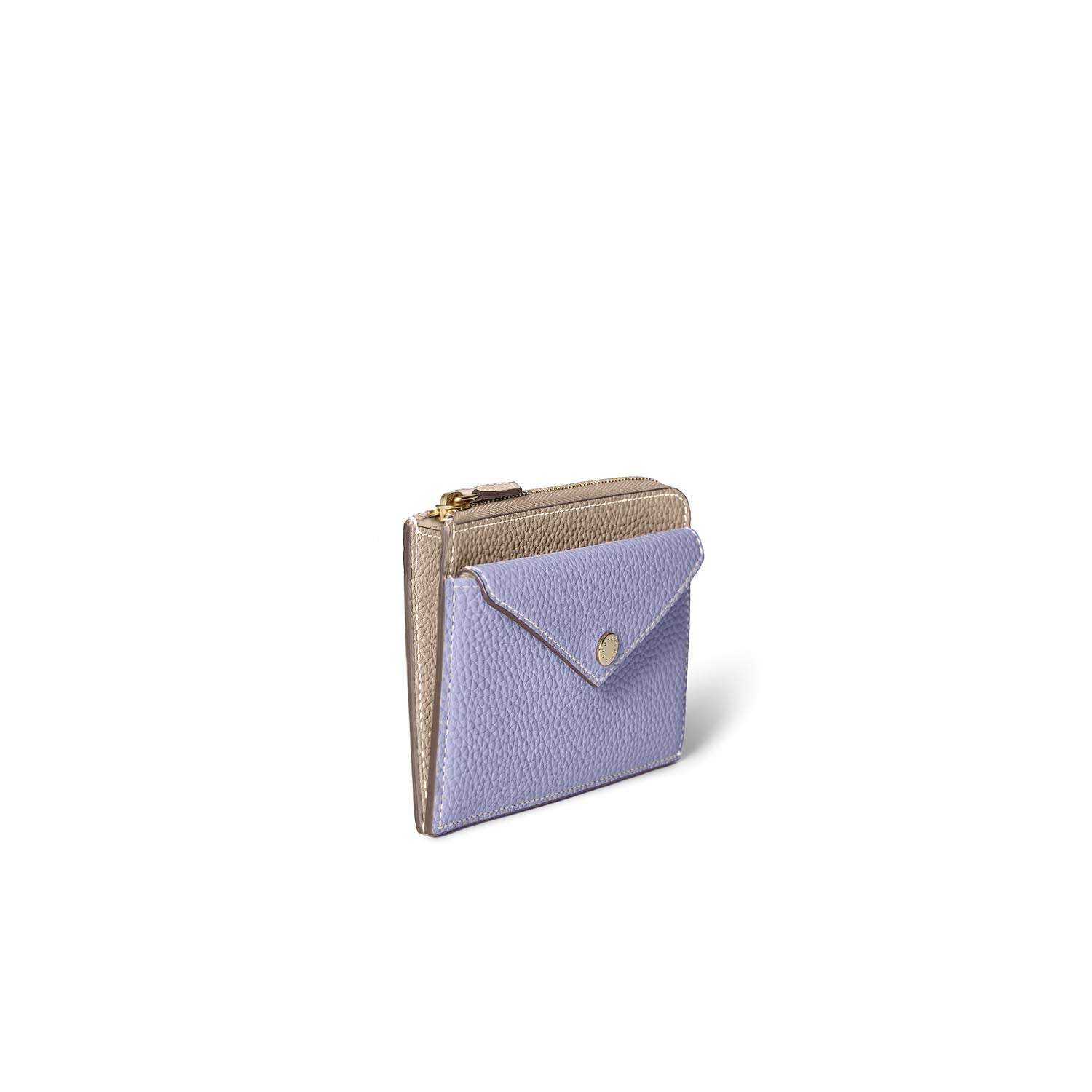 エンベロープ ミニジップ ウォレット シュリンクレザー