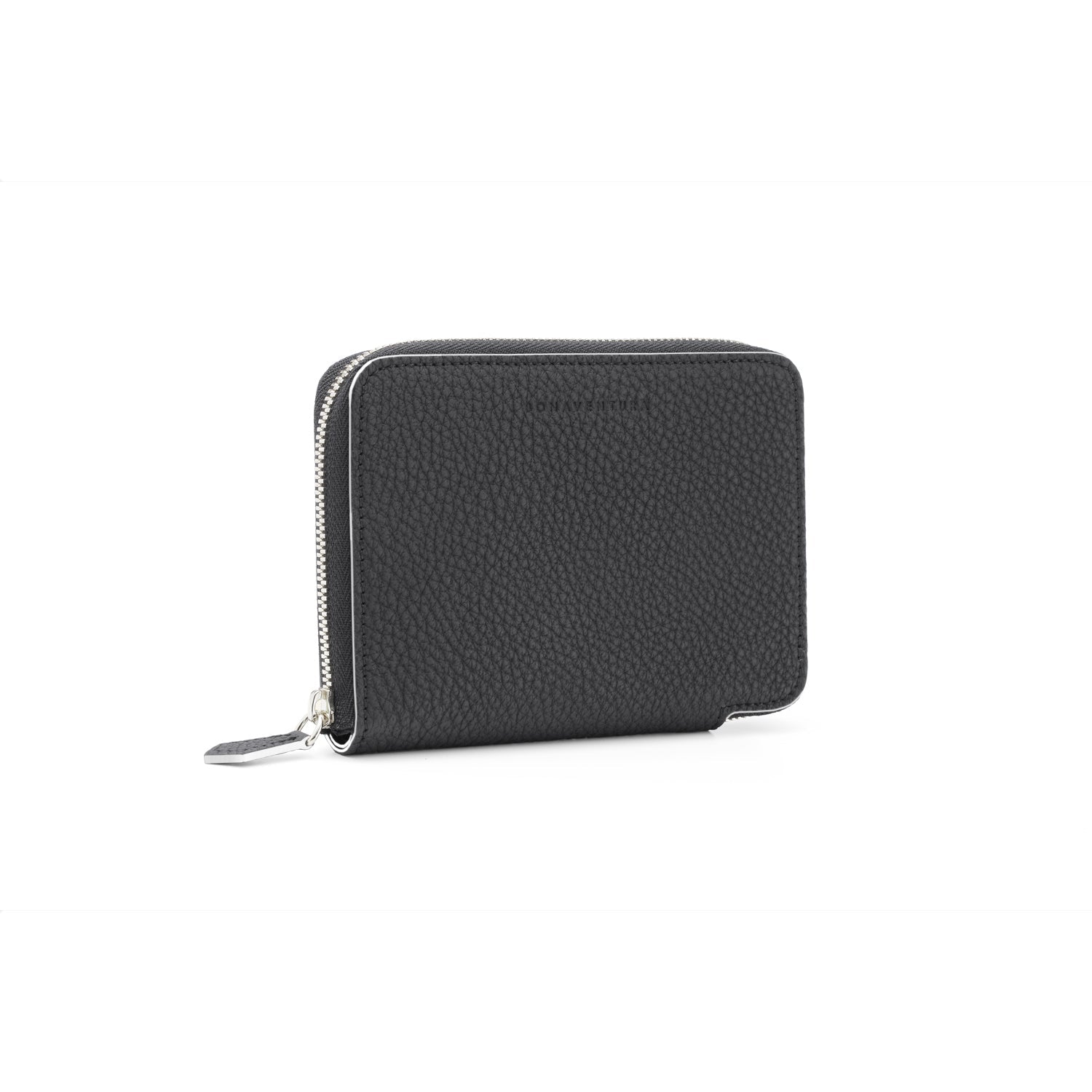 Medium zip wallet in shrunk leather