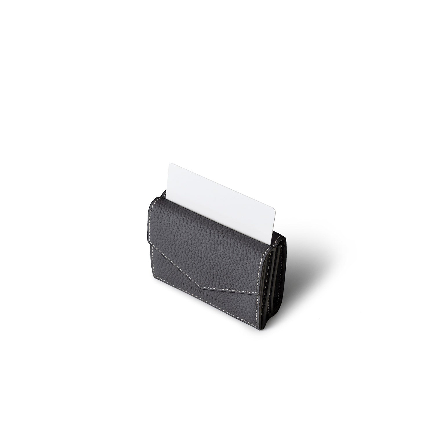 All-shrunk leather small wallet