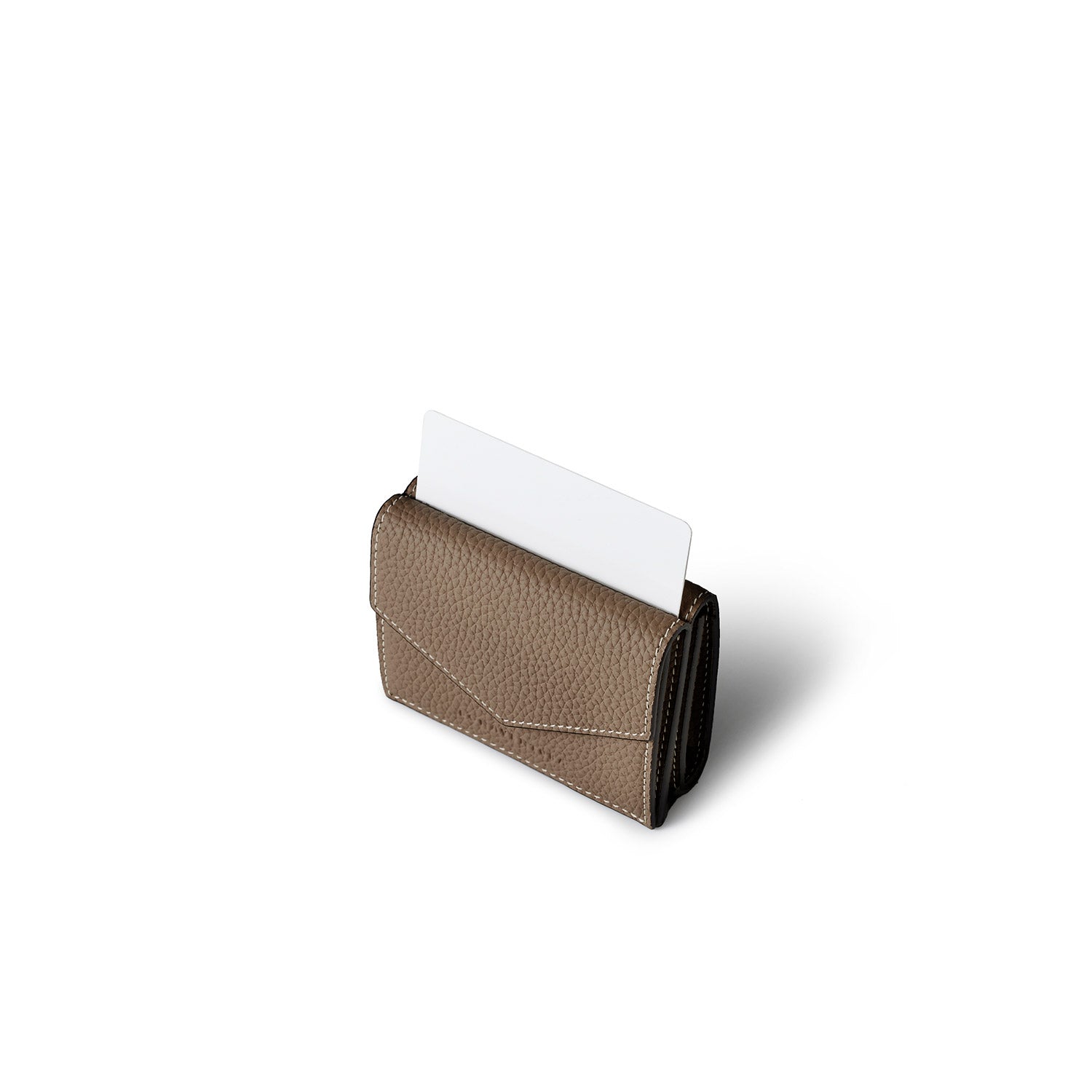 All-shrunk leather small wallet