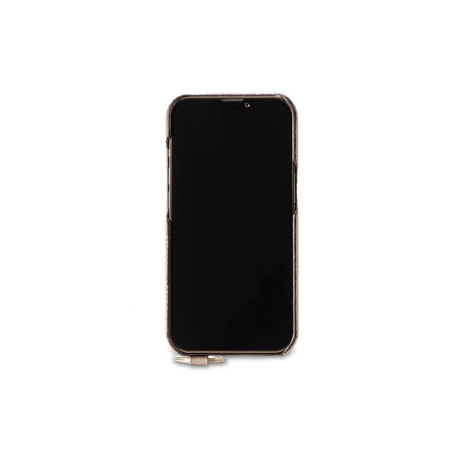 iPhone 13) ハンドル付き バックカバーケース シュリンクレザー