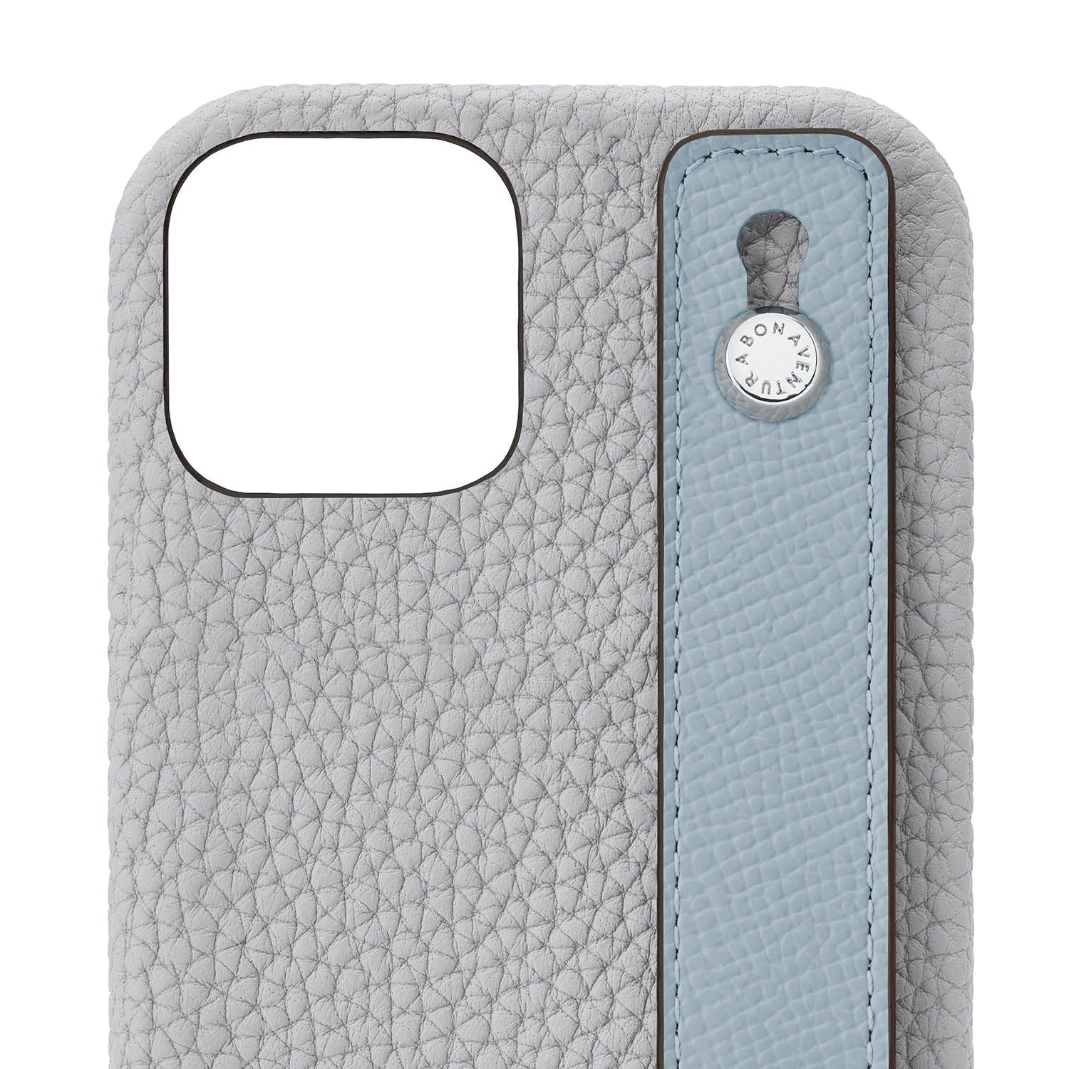 (iPhone 13) Back cover case with handle, shrink leather