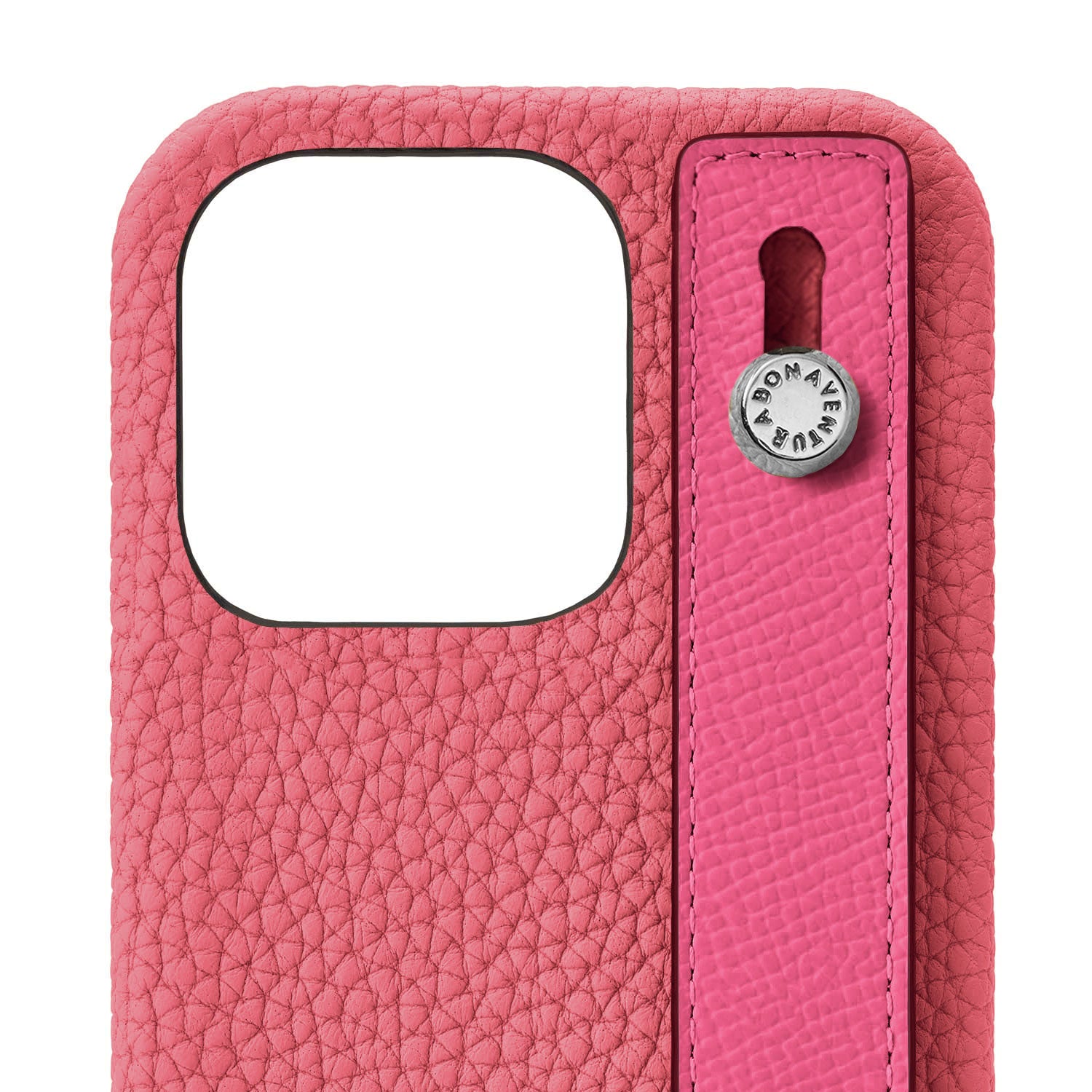 (iPhone 13 Pro Max) Back cover case with handle, shrink leather
