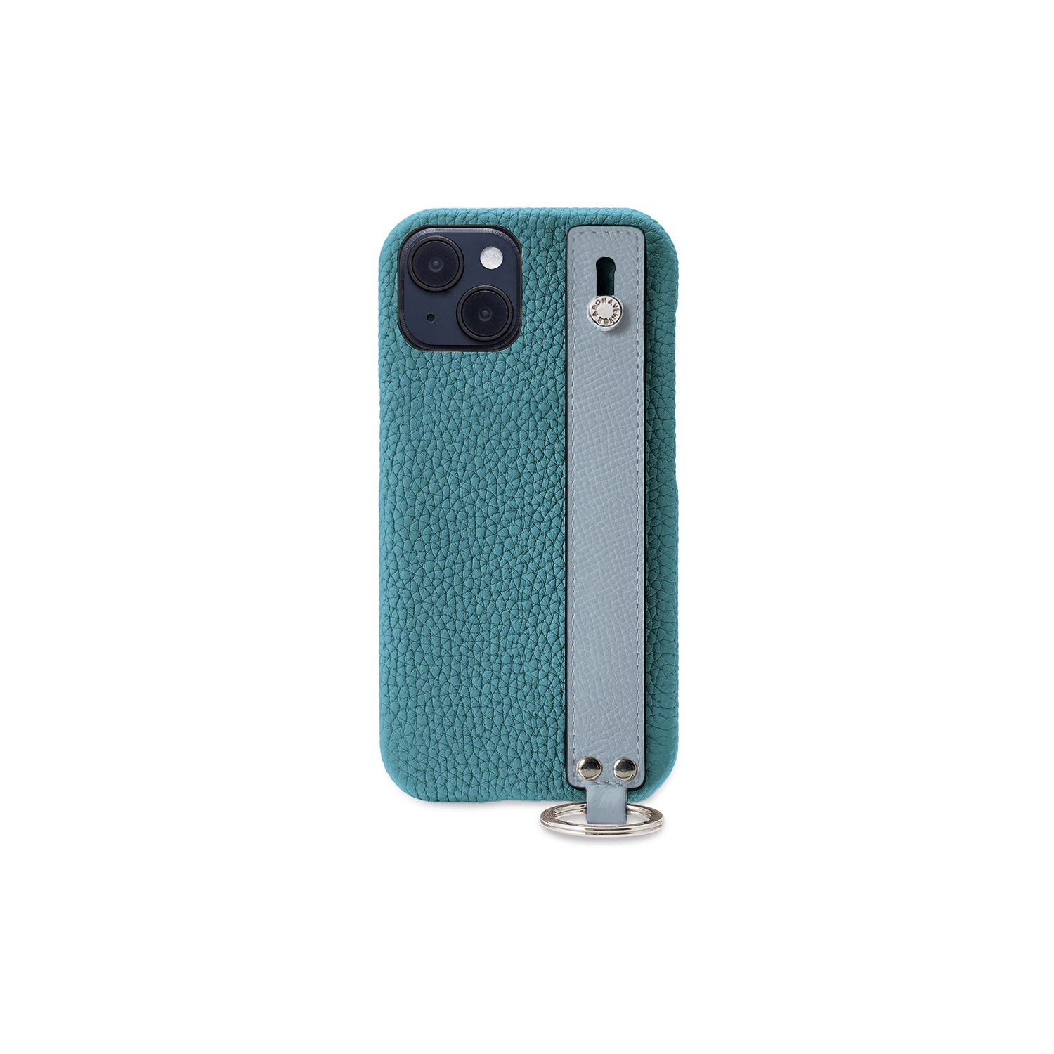 (iPhone 14) Back cover case with handle, shrink leather
