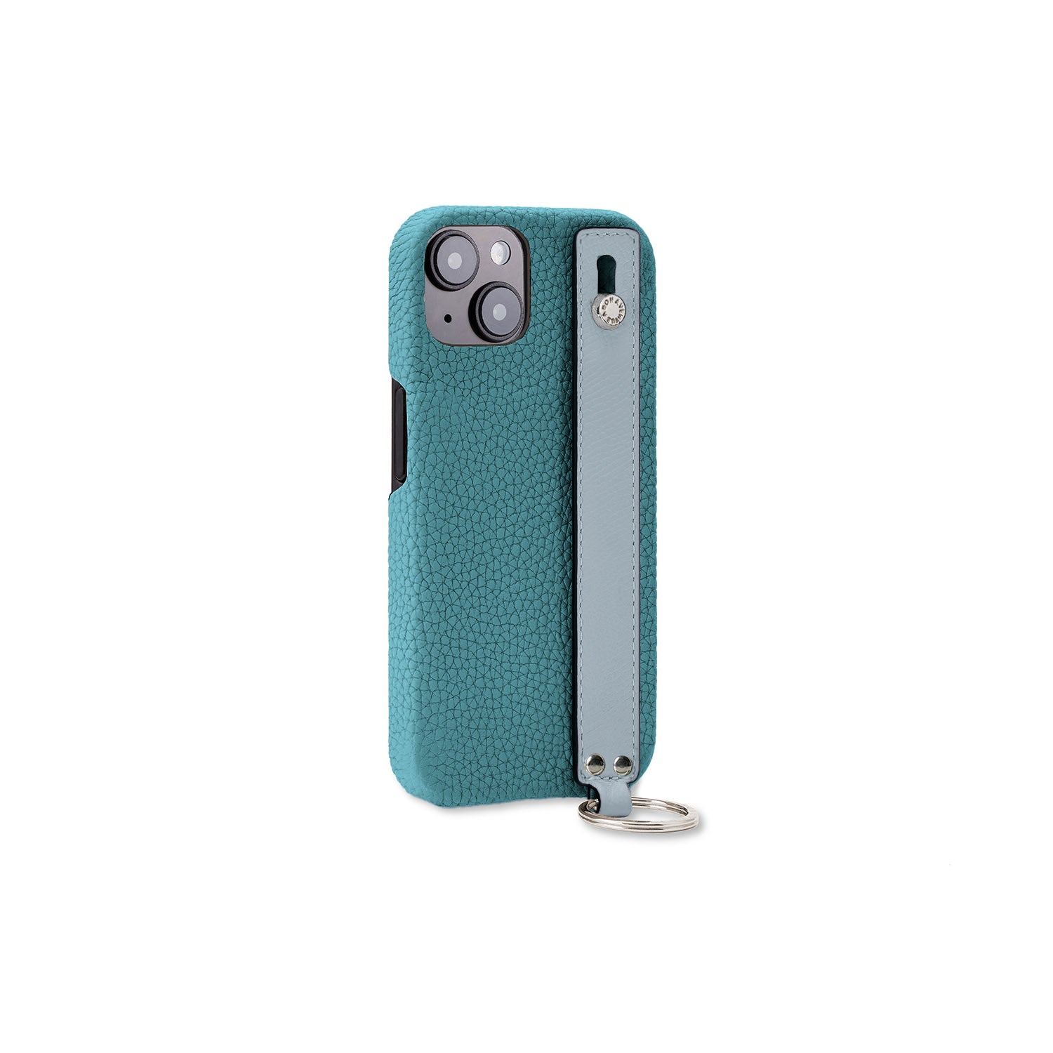 (iPhone 14) Back cover case with handle, shrink leather