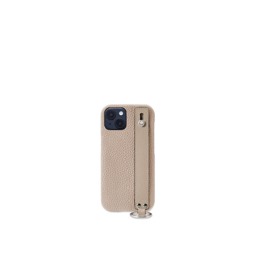 iPhone 14) ハンドル付き バックカバーケース シュリンクレザー 